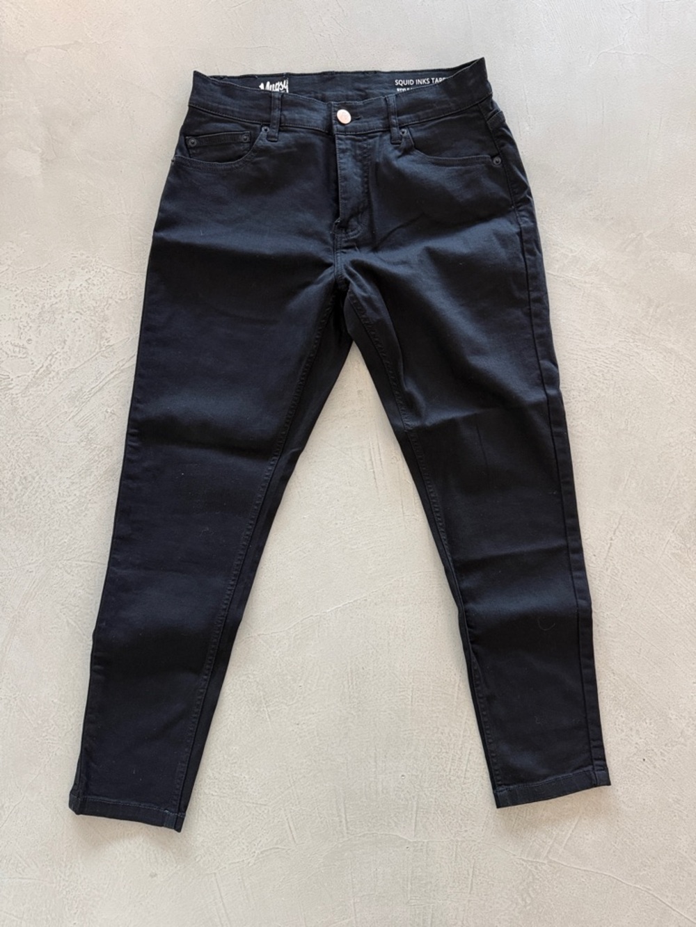 Men's Mugsy Black Skinny Stretch Jeans - Sleek Stretch Fit Never worn Squid Inks